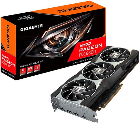 GDDR6 Tarjeta de GPU de 256 bits RX 6800 XT 2NS Tarjeta de vídeo para juegos