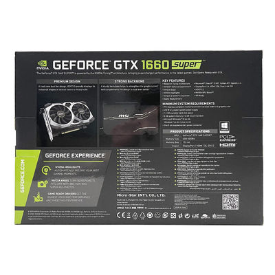 AMD Chipset MSI 1660 Tarjeta de Super GPU 6GB Tarjetas gráficas de video 192 bits
