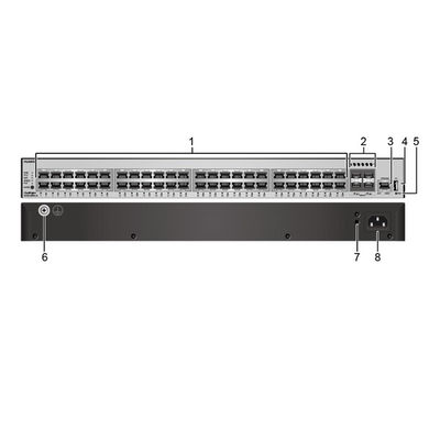 176Gbps/432Gbps POE Switch de red S5735-L48P4X-A1 con enrutamiento IP